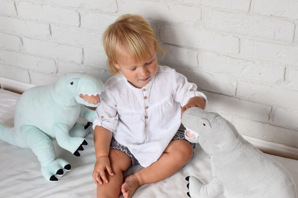 Szary Dinozaur pluszowy- Tyrannosaurus Rex- Melootka- Rozmiar L