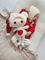 Miś Polarny z serduszkiem 46cm