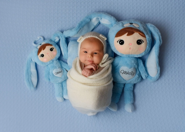 Błękitny Królik 50cm Metoo