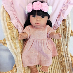 Nosidełko wiklinowe dla lalek - kosz Mojżesza