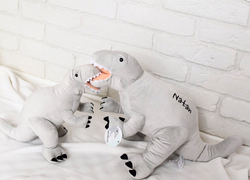 Szary Dinozaur pluszowy- Tyrannosaurus Rex- Melootka- Rozmiar L