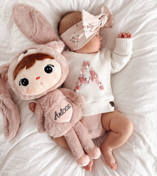 Różowy Królik  46cm Metoo