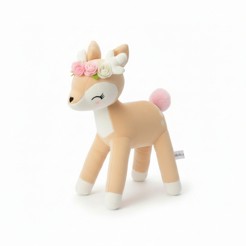 Pluszowa Sarenka z kolorowym wianuszkiem