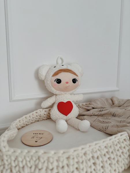 Miś Polarny z serduszkiem 46cm