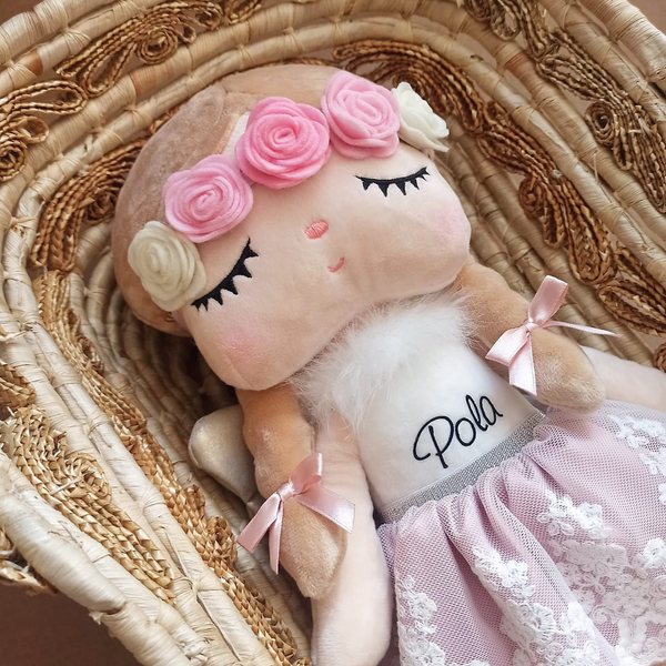 Nosidełko wiklinowe dla lalek - kosz Mojżesza