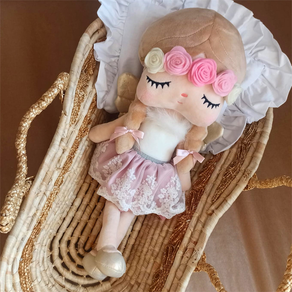 Lalka Metoo z kolorowym wianuszkiem 48cm