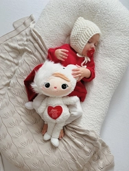 Miś Polarny z serduszkiem 46cm