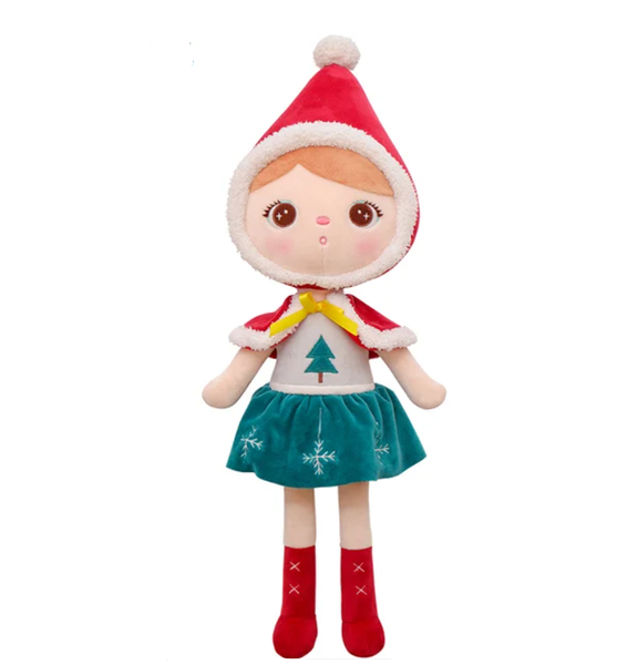 Świąteczna lalka Metoo w zielonej spódniczce