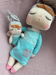 Mini Lalka Metoo z uszkami w miętowej sukience