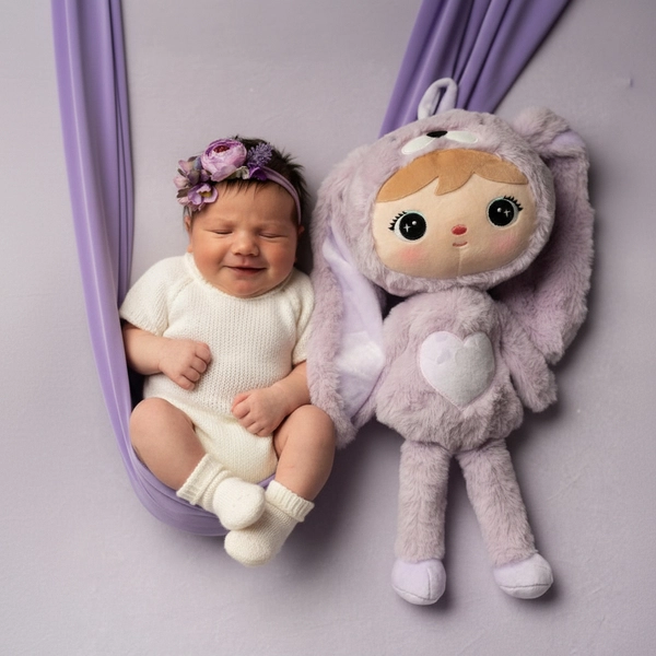 Liliowy Królik 50cm Metoo