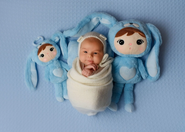 Błękitny Królik 50cm Metoo