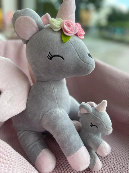 Jednorożec szaro-różowy rozmiar S