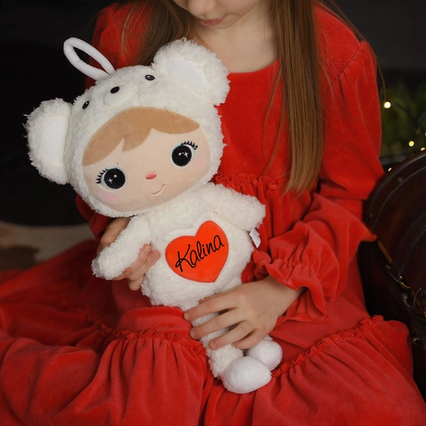 Miś Polarny z serduszkiem 46cm