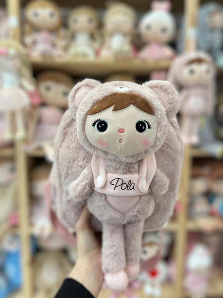 Plecak Metoo Różowy Miś z wyjmowanym pluszakiem