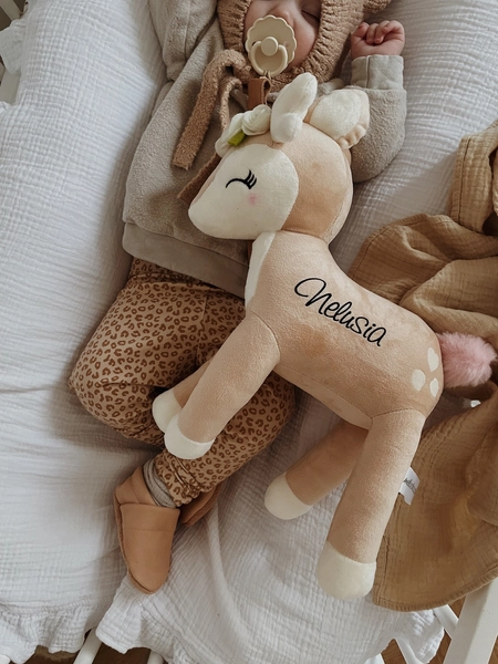 Pluszowa Sarenka z kremowym wianuszkiem - Duża