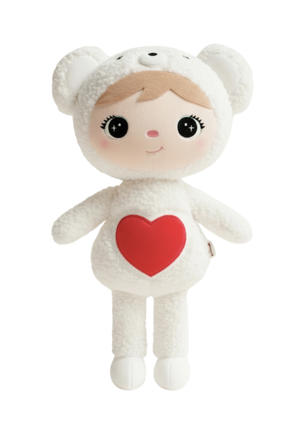 Miś Polarny z serduszkiem 46cm