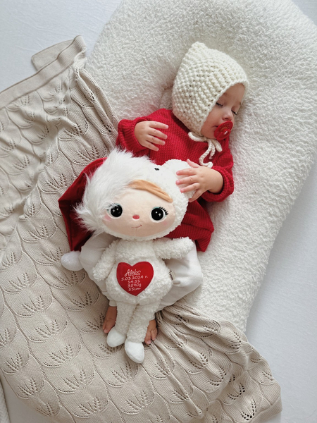 Miś Polarny z serduszkiem 46cm