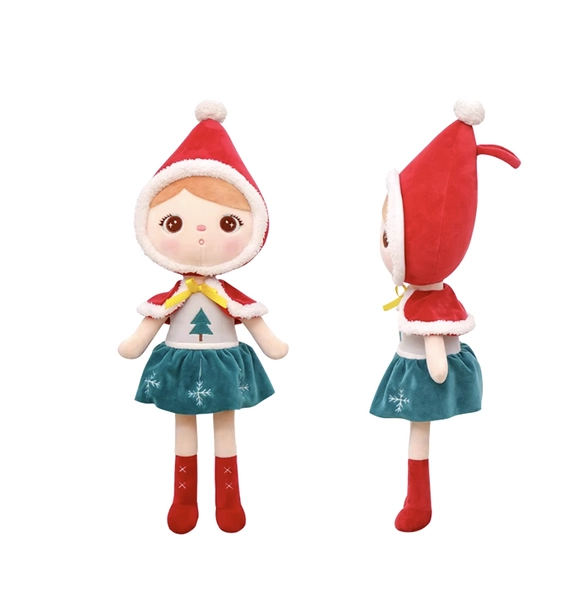 Świąteczna lalka Metoo w zielonej spódniczce