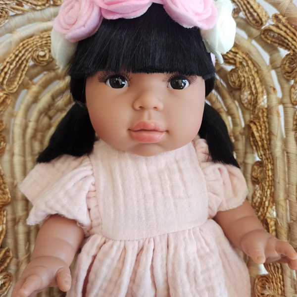 Nosidełko wiklinowe dla lalek - kosz Mojżesza