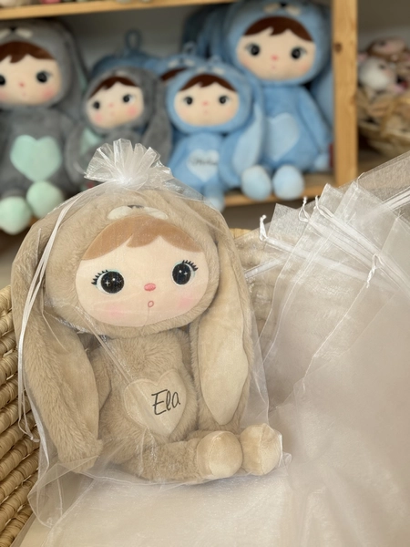 Biały woreczek prezentowy z organzy – rozmiar XL (38 × 58 cm)