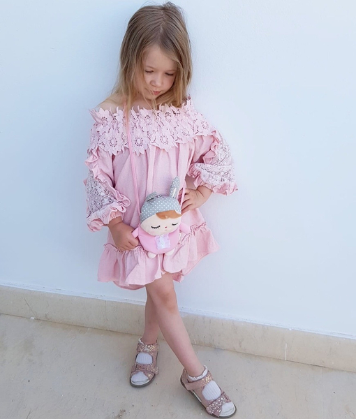 Torebeczka- Lalka Metoo w różowej sukience