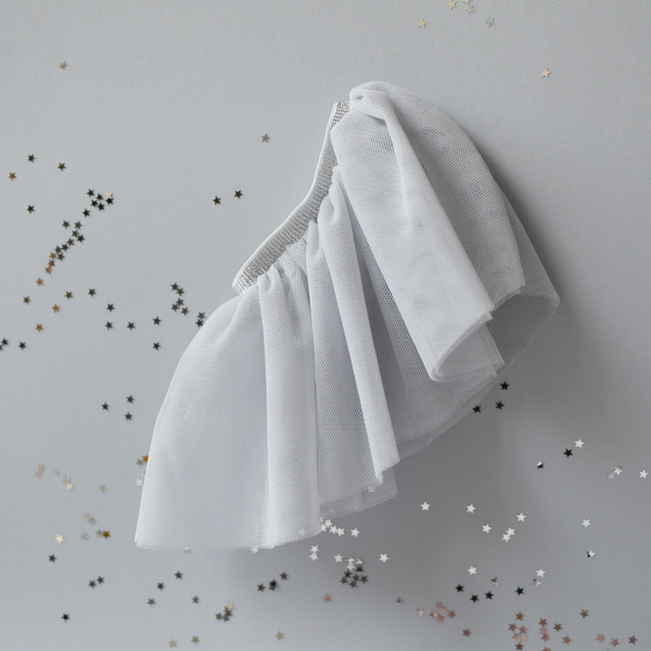 Tiulowa spódniczka- Szara- ubranko dla lalki