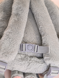 Plecak Królik Szaro-Różowy z wyjmowanym pluszakiem Metoo