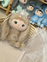 Biały woreczek prezentowy z organzy – rozmiar M (30 × 40 cm)