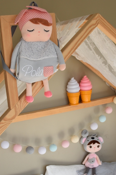 Szary Plecak Angela z uszkami Metoo