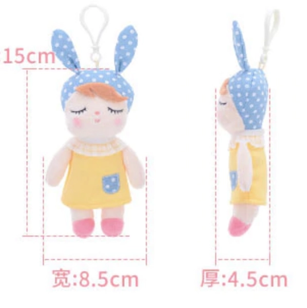 Mini Lalka Metoo z uszkami w żółtej sukience