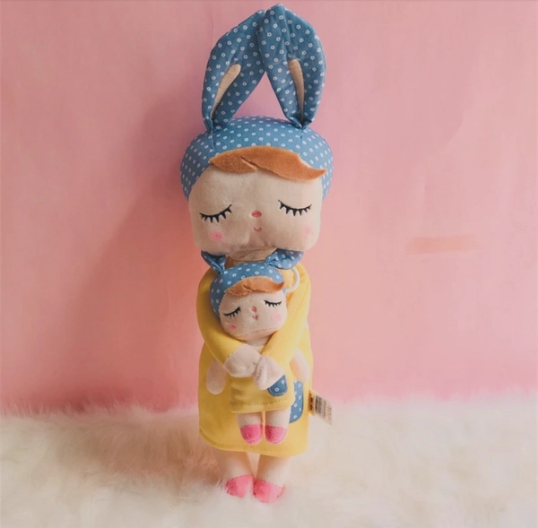 Mini Lalka Metoo z uszkami w żółtej sukience