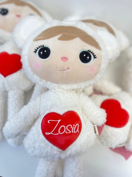 Miś Polarny z serduszkiem 46cm