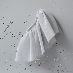 Tiulowa spódniczka- Szara- ubranko dla lalki