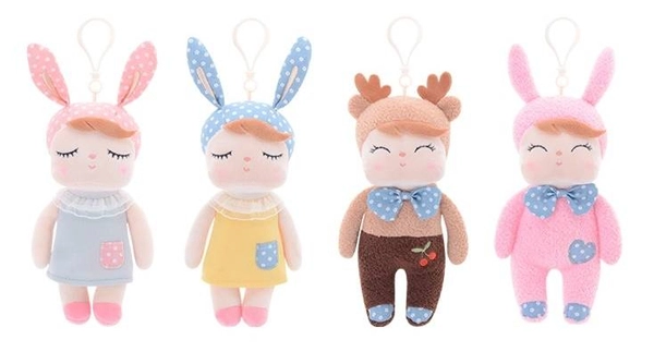 Mini Lalka Metoo z uszkami w żółtej sukience