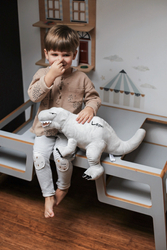 Szary Dinozaur pluszowy- Tyrannosaurus Rex- Melootka- Rozmiar L