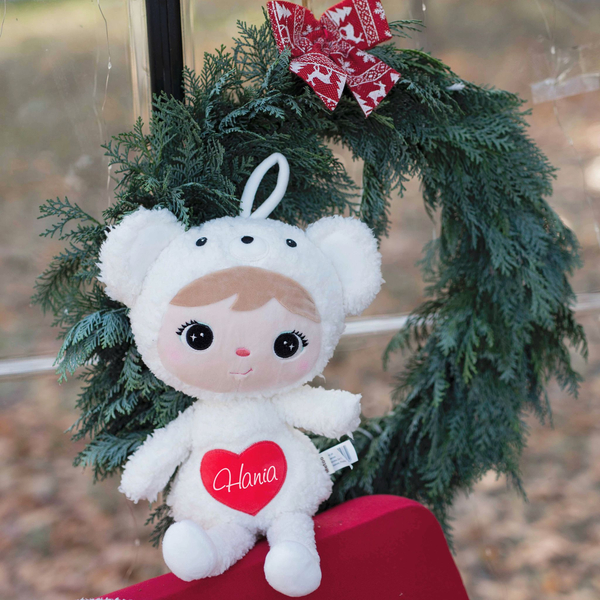 Miś Polarny z serduszkiem 46cm