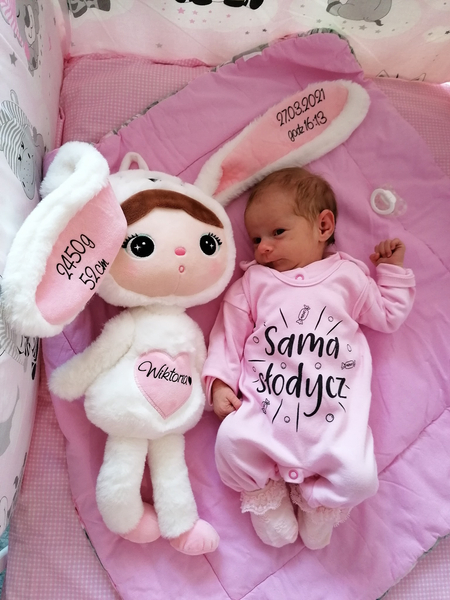 Biały Królik 50cm Metoo