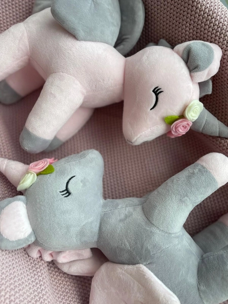 Pluszowy Jednorożec z wianuszkiem rozmiar L- Różowy