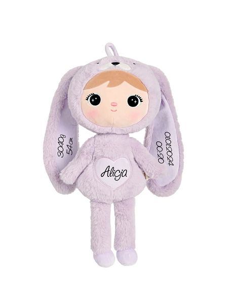 Liliowy Królik 50cm Metoo
