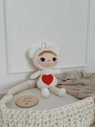 Miś Polarny z serduszkiem 46cm