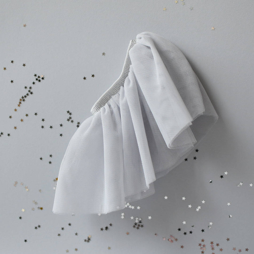 Tiulowa spódniczka- Szara- ubranko dla lalki