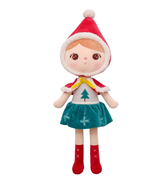 Świąteczna lalka Metoo w zielonej spódniczce